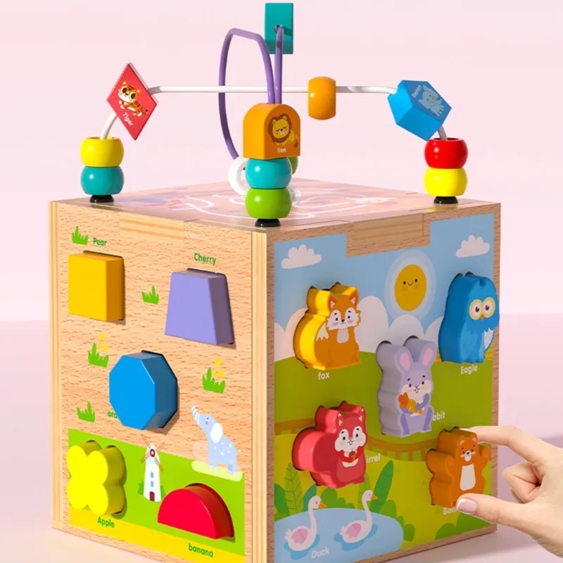 Wooden Activities Cube