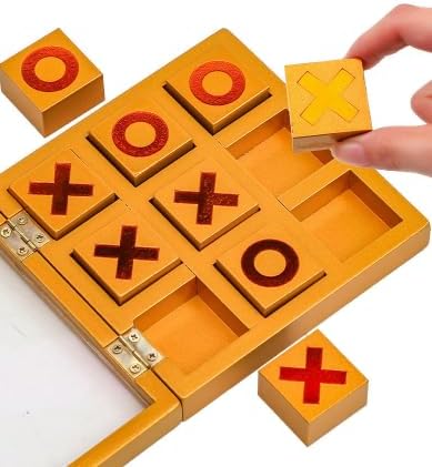 Vintage Wooden Tic Tac Toe