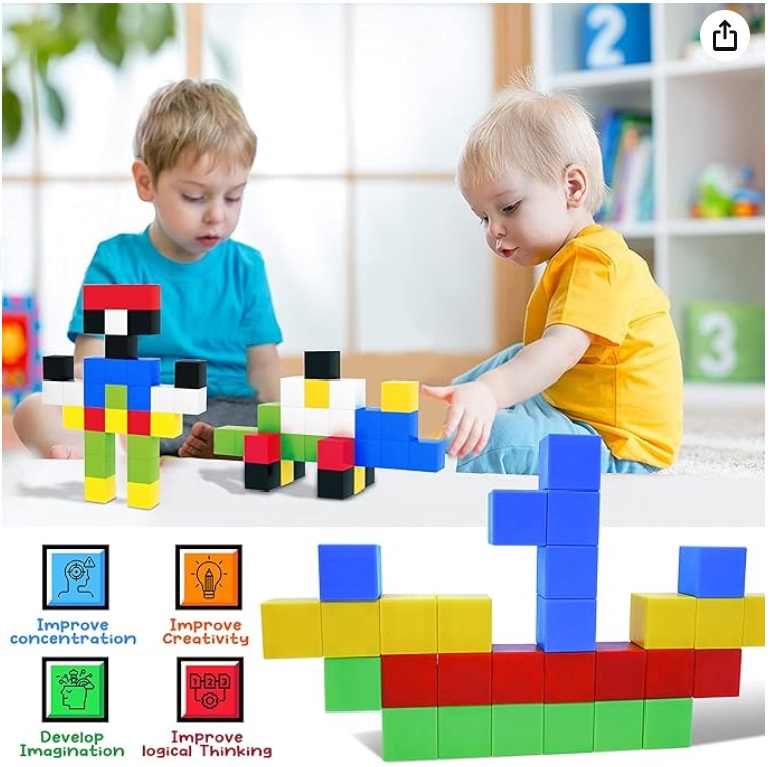96pcs Magnetic Cube Blocks