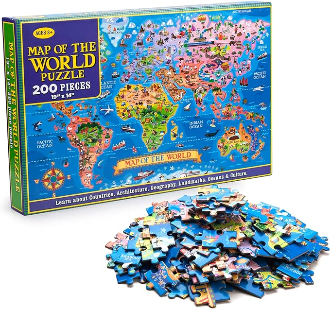 200pcs World Map Puzzle