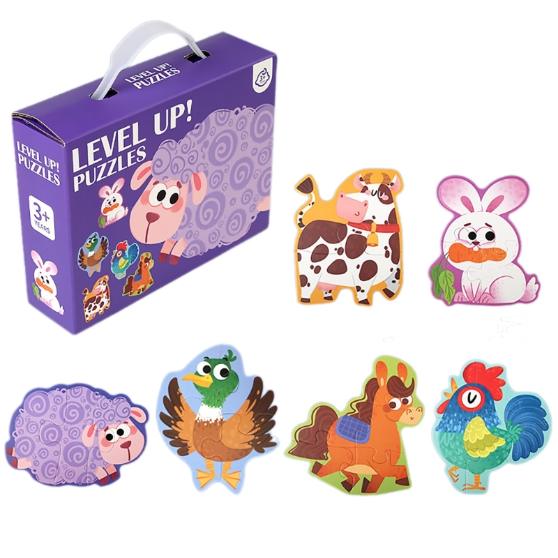Level Up Toddler Puzzle-Farm Anima